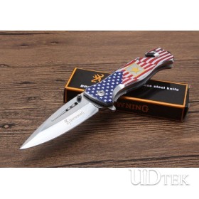 Browning folding knife with USA flag UD59002